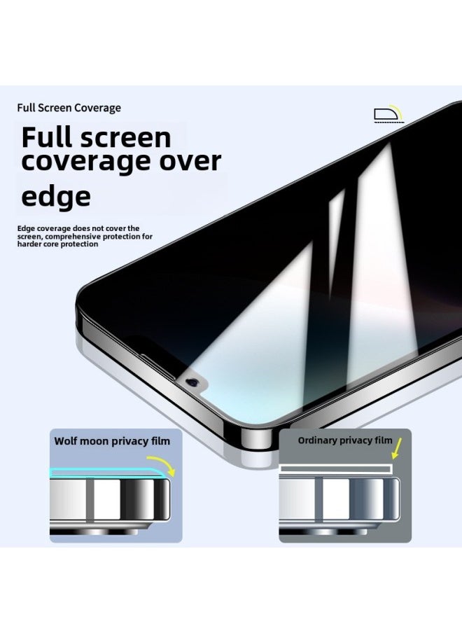 Generic - Anti-peeping Protective Film For Apple 16pro Mobile Phone Glass 14 Hard Edge Apple 15 Full Screen Anti-peeping Tempered Film-Color:28 High Aluminum Full Screen Anti-peep Tempered Film (with Packaging)-Dimensions:Apple 16pro Max - Image 1
