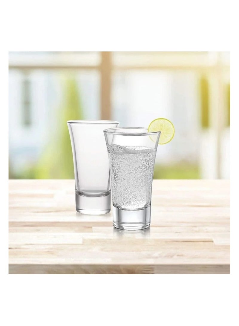 6-Pieces Round mini Glass Set with Heavy Base 40ml  - Image 5