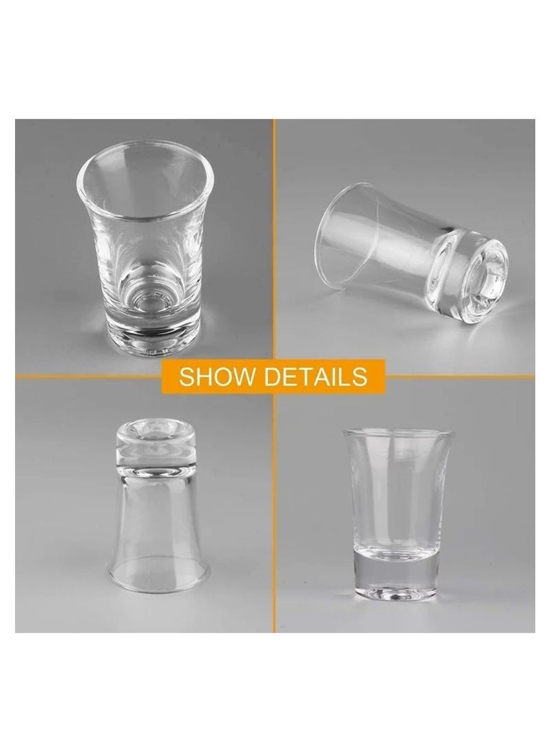 6-Pieces Round mini Glass Set with Heavy Base 40ml  - Image 2