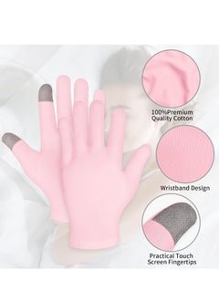 2 Pairs Moisturizing Gloves Overnight, Touch Screen Gloves White Cotton Gloves for Dry Hands Eczema, Hand Spa Treatment Gloves for Repair Rough Cracked Dry Chapped Hands Skin, Inspection Gloves(Pink) - pzsku/Z5AA5CF7F02C9FB519180Z/45/_/1731563487/00305a3b-99e4-41b6-ba20-8bf41c873d7f