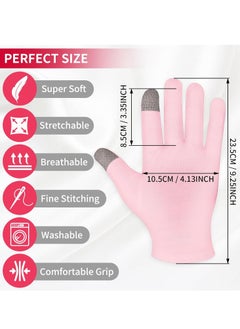 2 Pairs Moisturizing Gloves Overnight, Touch Screen Gloves White Cotton Gloves for Dry Hands Eczema, Hand Spa Treatment Gloves for Repair Rough Cracked Dry Chapped Hands Skin, Inspection Gloves(Pink) - pzsku/Z5AA5CF7F02C9FB519180Z/45/_/1731563550/31359fe2-9e5a-47d5-8f48-2d4cd77f3b9e