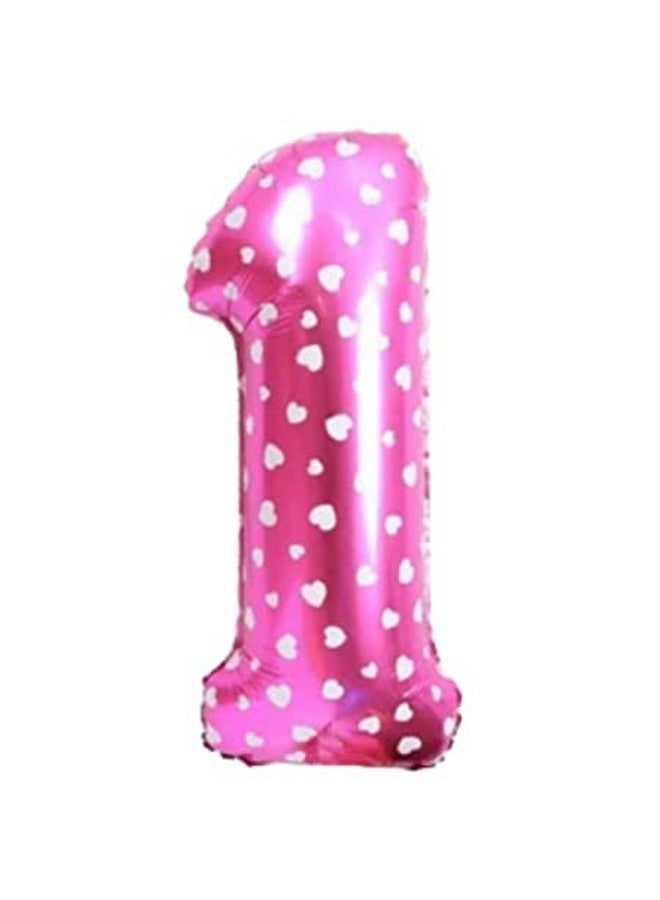 FI - FLICK IN 30 Pcs Latex 1st Birthday Baby Girl Combo Photo Heart Round Balloons Decorative Set Room Decor for Girls Party Theme First Year Bday for Kids Decoration Items (Pack of 30, Pink) - Image 3
