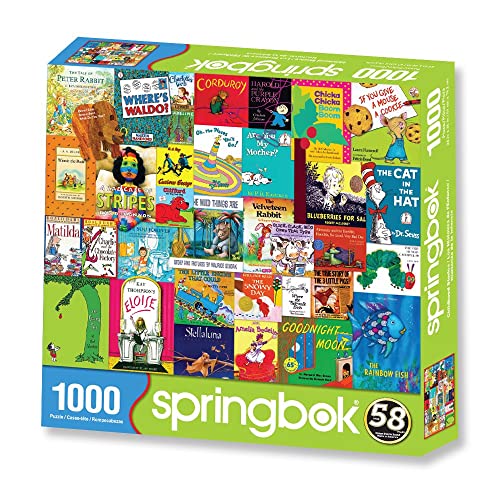 Springbok ألغاز سبرينغبوك لقصص الطفولة 1000 قطعة للبالغين والأطفال تتضمن أغلفة كتب من بعض قصص طفولتك المفضلة - Image 2