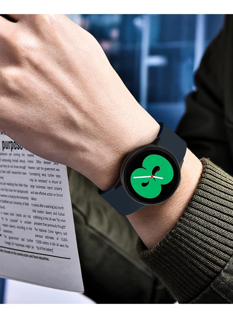 ملائكي  حزام الساعة 5 حزمة متوافق مع سامسونج غالاكسي ووتش 456 40mm / 44mm ووتش غالاكسي 456 كلاسيك 46mm 42mm ، 20mm سيليكون قابل للتعديل استبدال حزام الساعة - Image 4