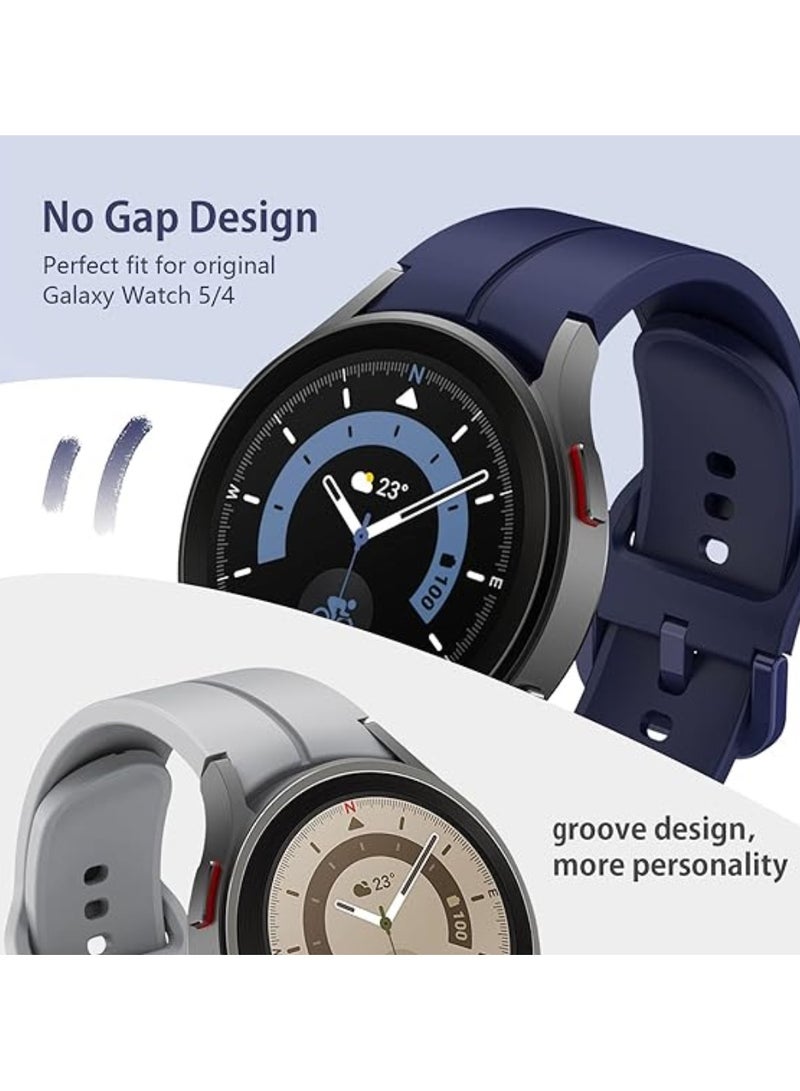 ملائكي  حزام الساعة 5 حزمة متوافق مع سامسونج غالاكسي ووتش 456 40mm / 44mm ووتش غالاكسي 456 كلاسيك 46mm 42mm ، 20mm سيليكون قابل للتعديل استبدال حزام الساعة - Image 2