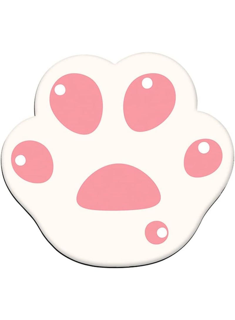 SOLARAE Cat Paw Pattern Mouse Pad, Cat Mouse Pad, Cartoon Mouse Pad (1pc, Pink-White Paw, 28 * 25mm) - Image 2