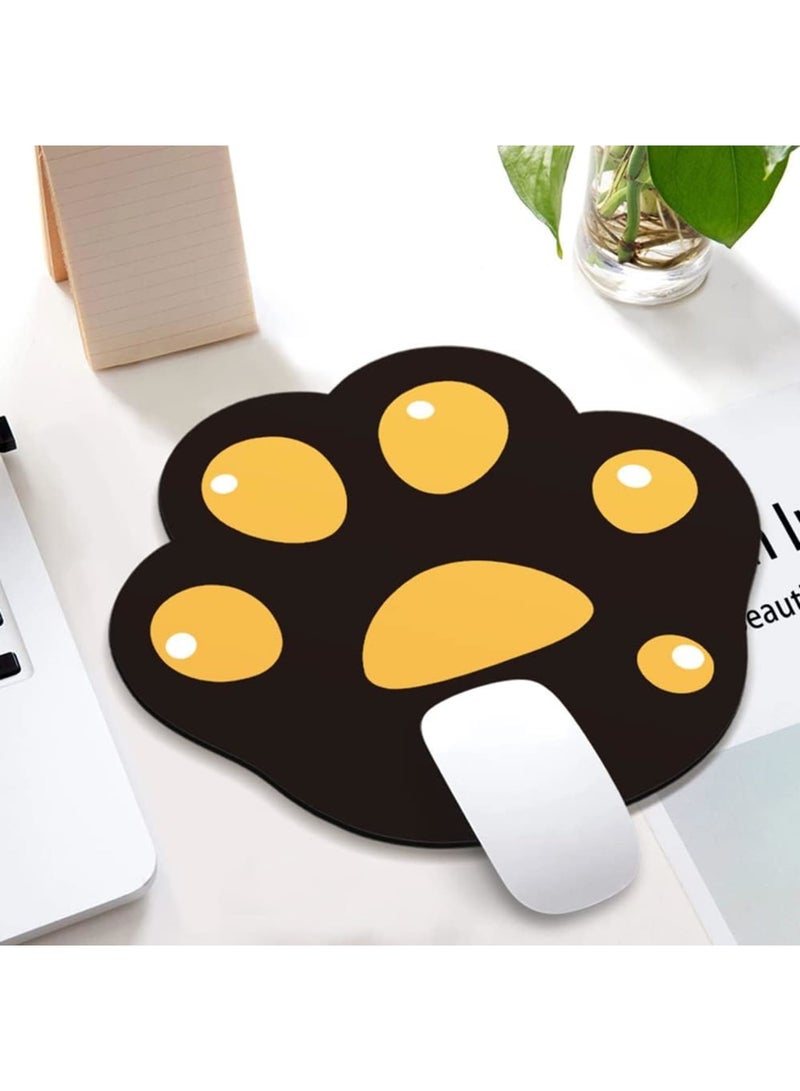 SOLARAE Cat Paw Pattern Mouse Pad, Cat Mouse Pad, Cartoon Mouse Pad (1pc, Pink-White Paw, 28 * 25mm) - Image 4