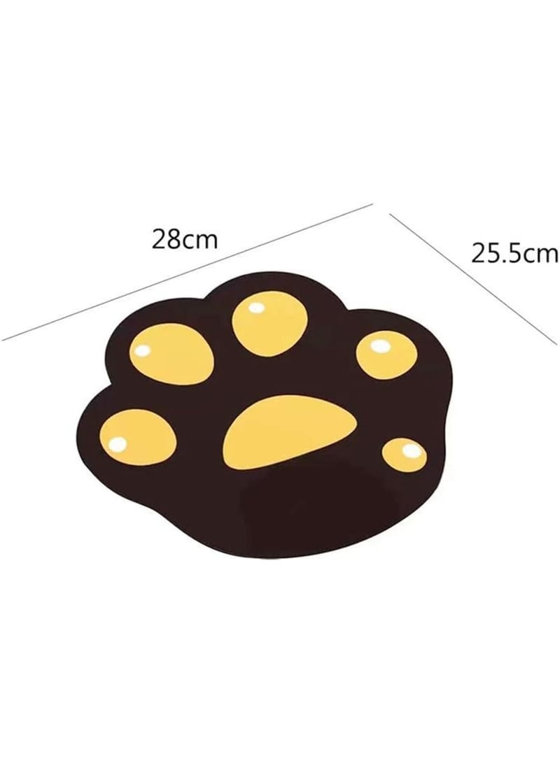 SOLARAE Cat Paw Pattern Mouse Pad, Cat Mouse Pad, Cartoon Mouse Pad (1pc, Pink-White Paw, 28 * 25mm) - Image 5
