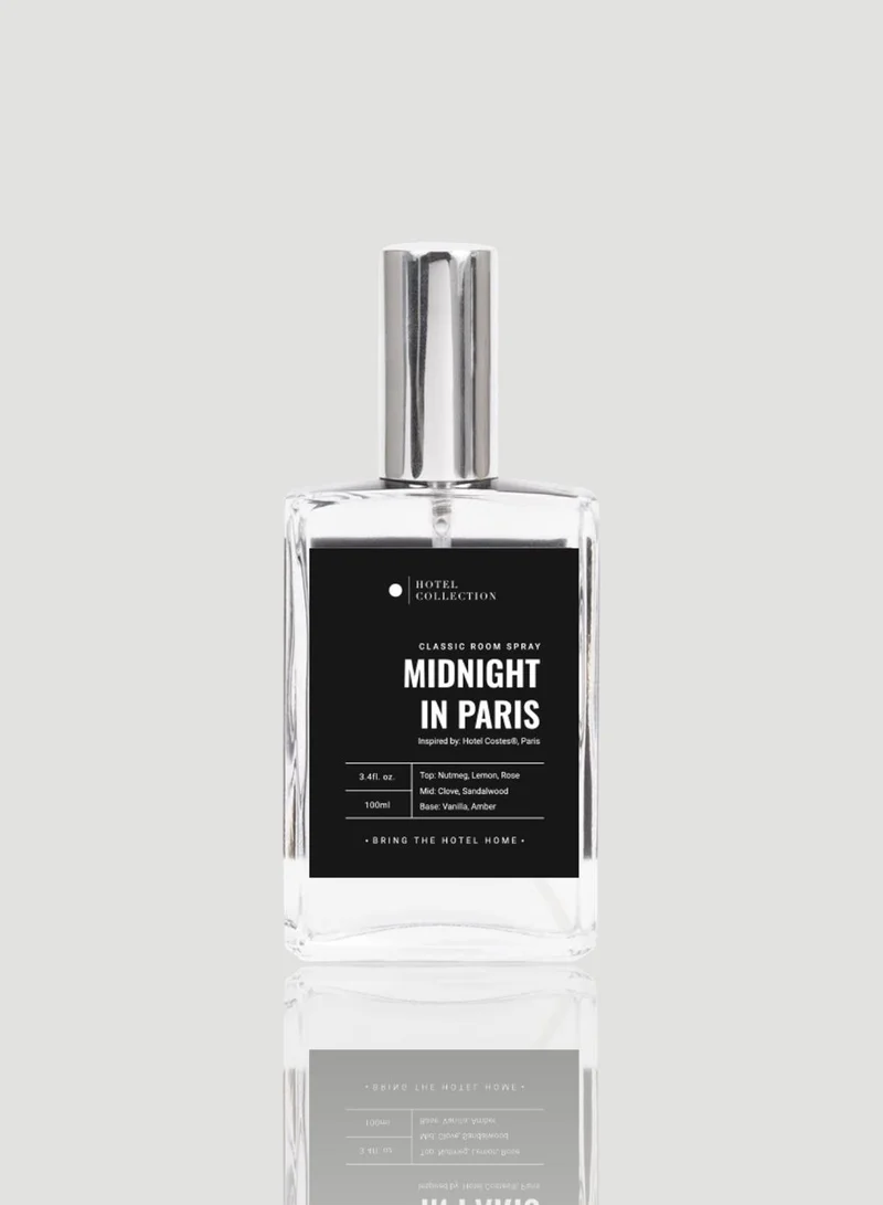 Hotel Collection Midnight In Paris - Essential Oil Room Spray - Luxury Hotel Inspired Aromatherapy - Sandalwood, Vanilla, and Amber - Hypoallergenic - Air Freshener Spray - 100mL/3.5 FL Oz