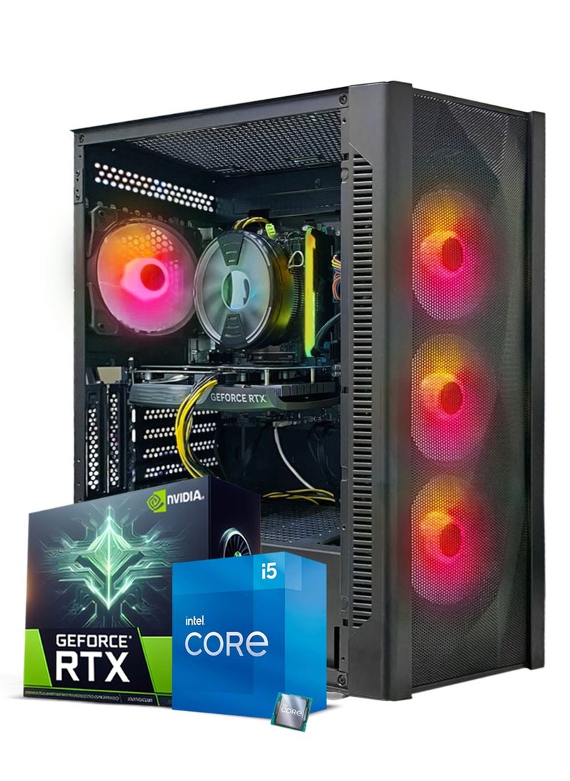 Truenort Gaming PC, Intel Core i5-13400F, RTX 3060, 16GB RAM, 1TB SSD, Window 11 Pro, Black Case  - Image 1
