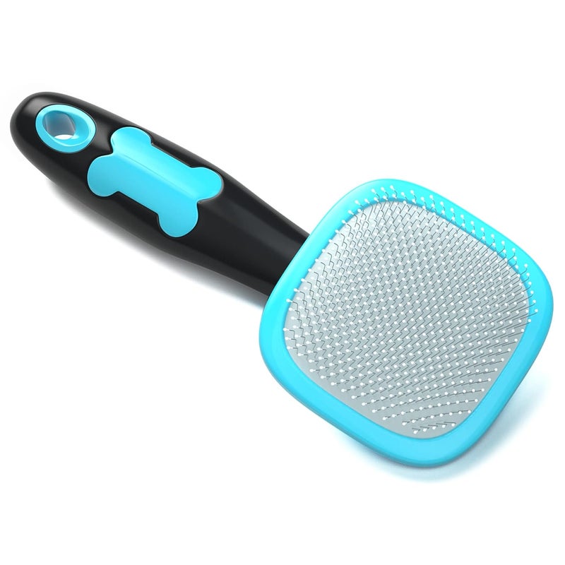 Glendan Dog & Cat Grooming Brush - Slicker Shedding Tool (Blue) - Image 1