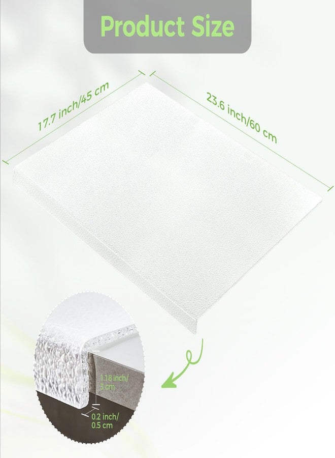 Carsonworks Acrylic Cutting Board with Counter Lip, Large Textured Clear Non Slip Cutting Board for Kitchen Countertop Protection(17.7"X23.6") - Image 2