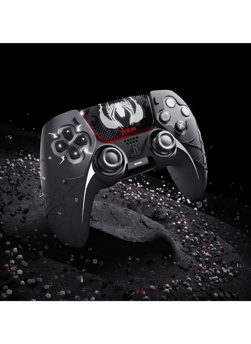 Soft Silicone Case for PS5 Controller - Spider-Man Design, Full Protection Shell with Joystick Caps - Anti-Drop, Official PlayStation 5 Accessory Included