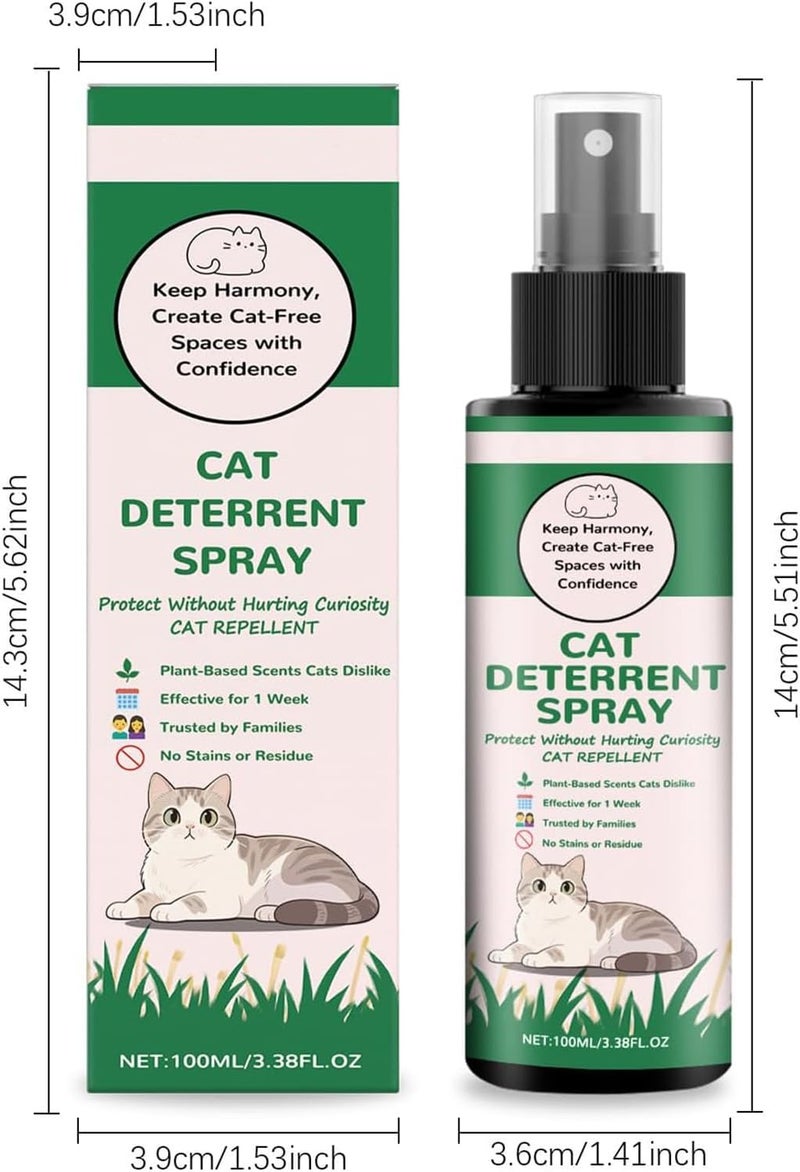 Makbeaty Cat Repellent Spray,Cat Deterrent Spray, Natural Ingredients Cat Repellent Effective Cat Scratch Deterrent Training Aid, Safe Cat Urination Deterrent for Furniture & Walls Protection - Image 5