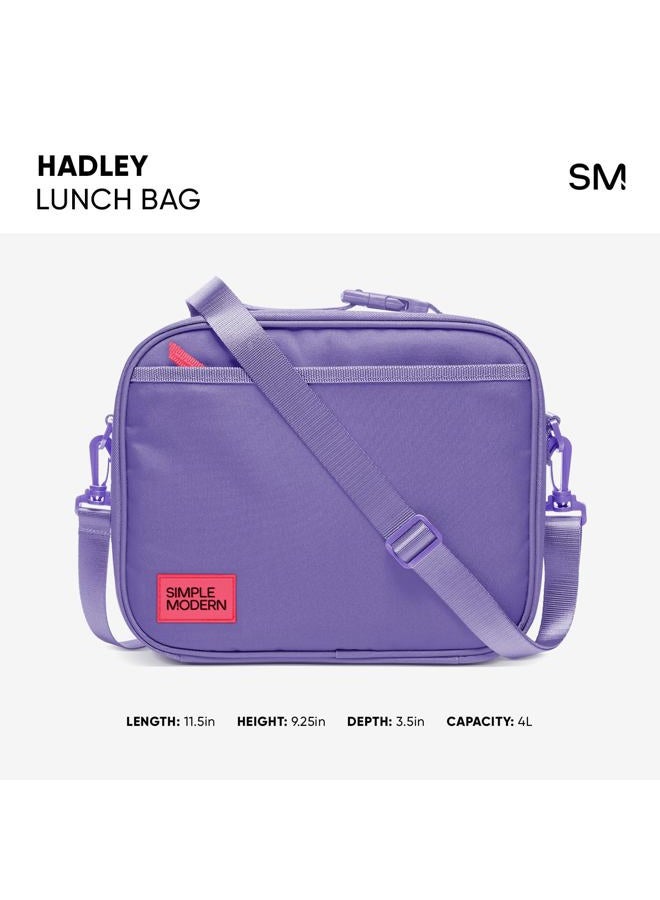 Simple Modern Hadley with Shoulder Strap | Lunch Box for Kids, Teens, and Adults | Insulated Bag for Girls, Boys, Women, Men | Meal Containers with Exterior and Interior Pockets | 80s Mix - Image 4