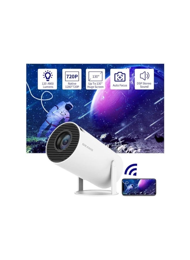 ACLIX Smart Mini Projector HY300 Android 11 – 180° Rotation, 720P HD, WiFi 6, Bluetooth 5.0, LED Portable Projector with 130” Display & 50,000H Lamp Life - Image 2