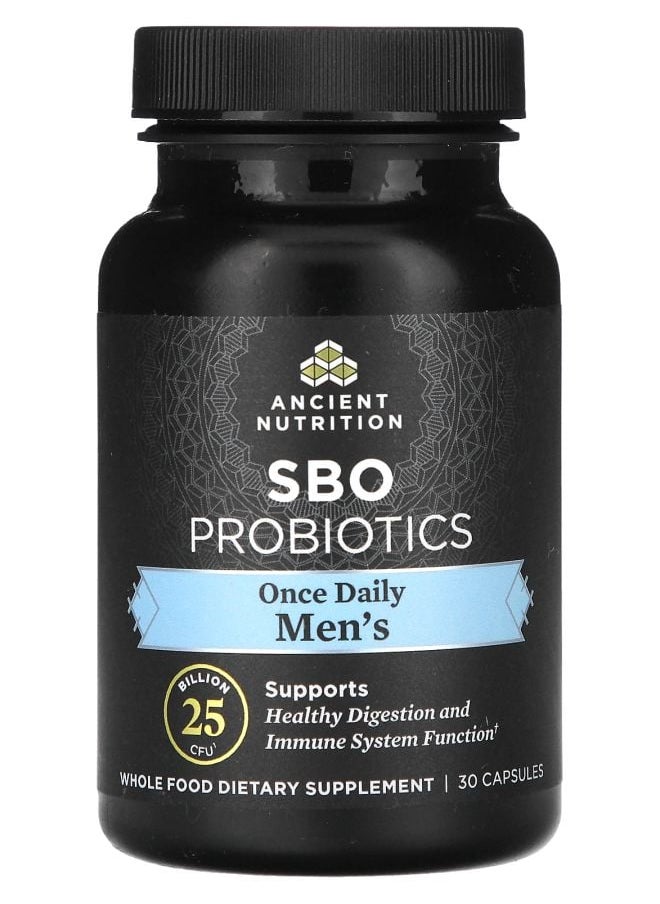 Ancient Nutrition - Men's SBO Probiotics 25 Billion CFU 30 Capsules - Image 1