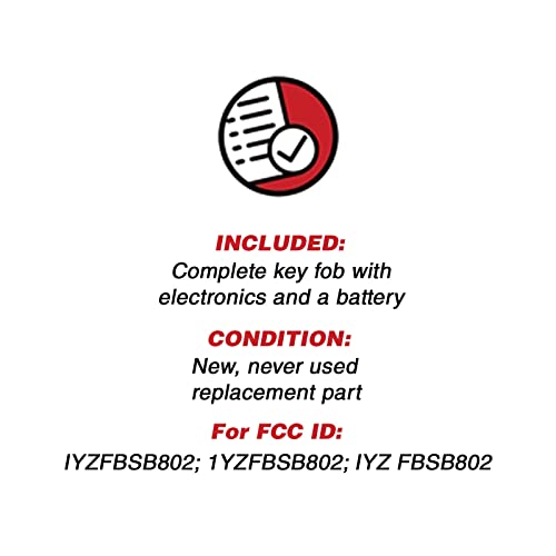 KeylessOption Keyless Entry Remote Control Car Smart Key Fob Replacement for Audi IYZFBSB802 (Pack of 2) - Image 3