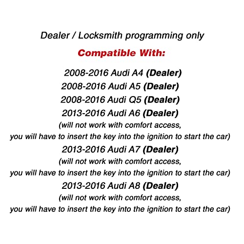 KeylessOption Keyless Entry Remote Control Car Smart Key Fob Replacement for Audi IYZFBSB802 (Pack of 2) - Image 4