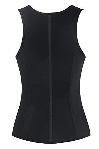 Charmian Women's Latex Underbust Waist Training Cincher Steel Boned Body Shaper Corset Vest Vest-Black Large - Image 3