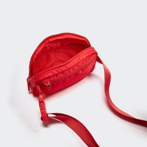 Pander Two Way Zipper Fanny Pack Nylon Everywhere Belt Bag for Women, Water Repellent Waist Packs, Crossbody Bags with Adjustable Strap (Red). - Image 5