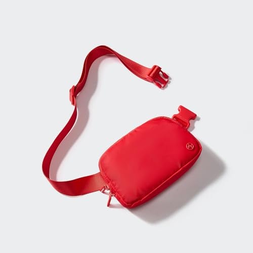 Pander Two Way Zipper Fanny Pack Nylon Everywhere Belt Bag for Women, Water Repellent Waist Packs, Crossbody Bags with Adjustable Strap (Red). - Image 2