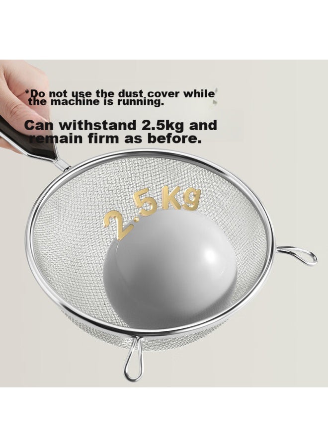 COOKER KING Chuidahuang 304 Stainless Steel Strainer Colander, Chinese Herbal Medicine Filter, Juice Strainer 18.5cm, Wooden Handle Double-ear Double-mesh Strainer  - Image 5
