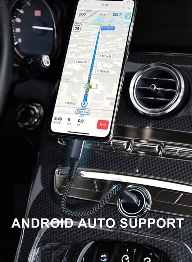 بشكل مختصر كابل USB C قصير بطول 15 سم من النوع A إلى النوع C 3A شاحن سريع سلك مضفر من النايلون يدعم Android Auto لمصدر الطاقة المحمول، لأجهزة iPhone 17/ 16/16 Pro Max/Pro/Plus/15، ولأجهزة Samsung Galaxy S25 S24 S23 A56 Flip 7/6 Fold 7/6 - Image 4