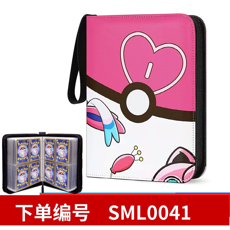 Spot Pokémon Card Book 4 Compartments 50 Pages Card Book Business Card Collection Book Convenient Loose-Leaf Monster Card Storage Book - Image 1