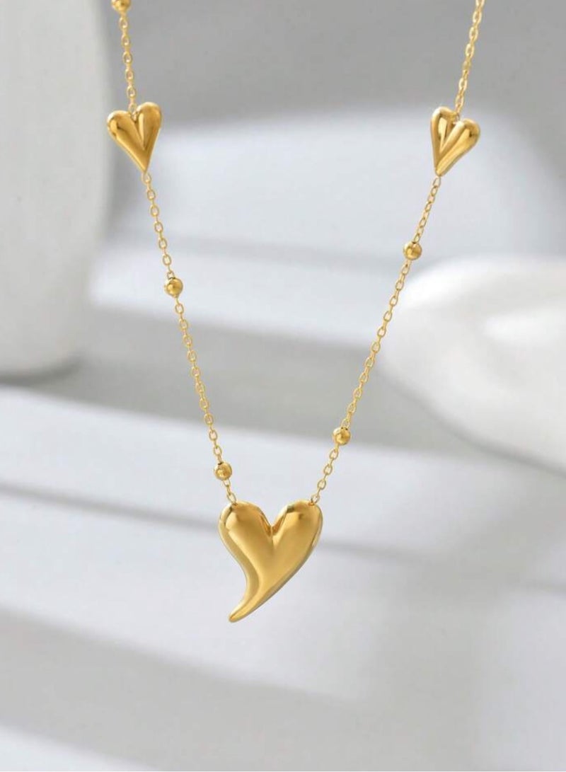 إيكوال سلسال نسائي أنيق من الاستانلس ستيل مطلي باللون الذهبي - Image 2