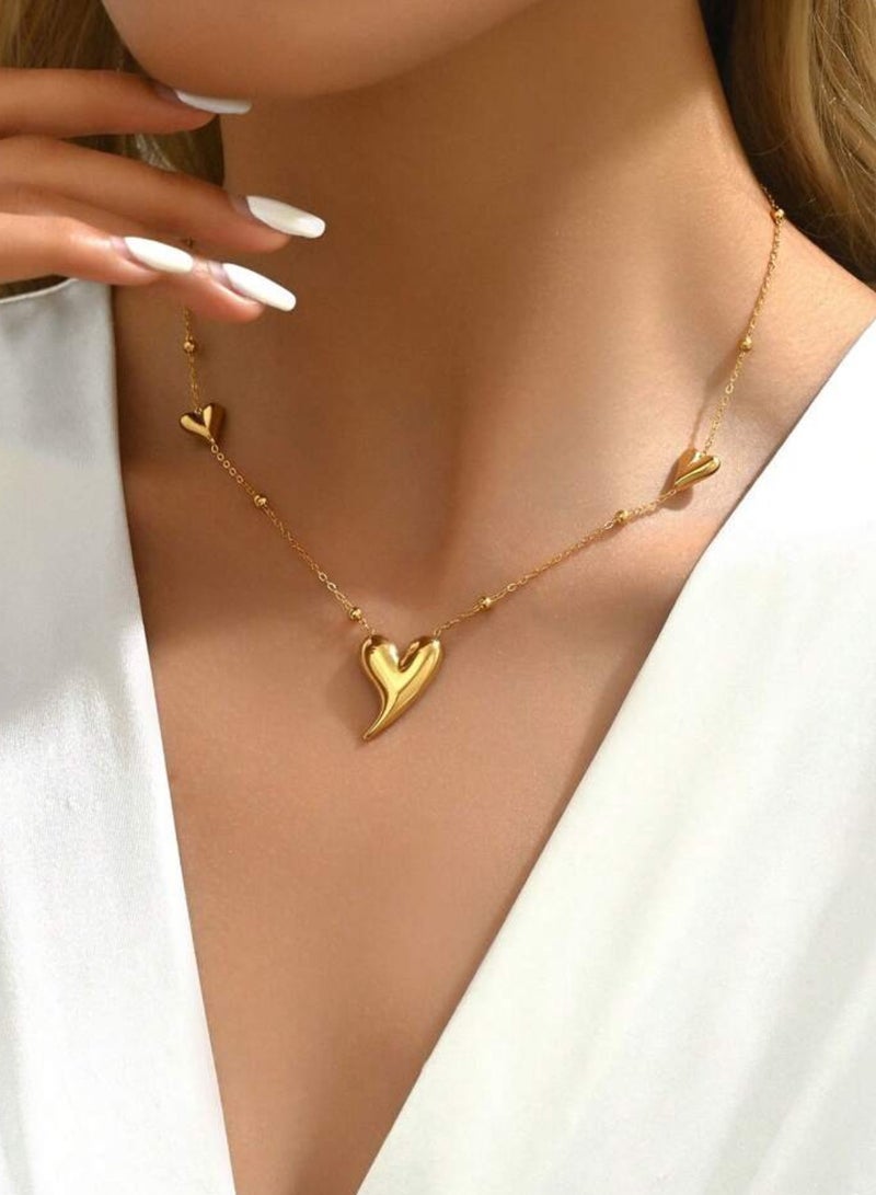 إيكوال سلسال نسائي أنيق من الاستانلس ستيل مطلي باللون الذهبي - Image 3