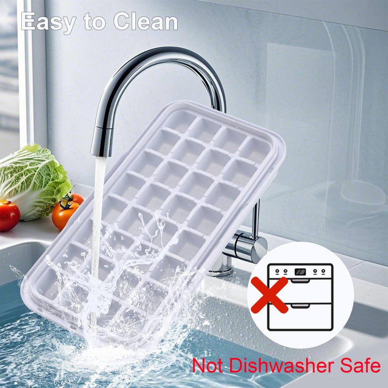 QUELIEN Ice Cube Trays for Freezer with Stackable Design & Lid â€“ Quick-Release Ice Trays for Freezer with Lid and Bin, Perfect Ice Cube Maker for Whiskey, Cocktails â€“ BPA-Free Ice Bin for Freezer Storage - Image 5