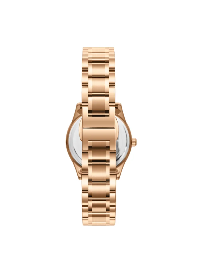 KENNETH SCOTT Women's Analog Display Watch With Rose Gold Stainless Steel Strap - K25504-KBKW