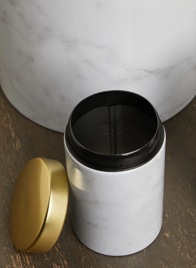 Premier 5 Piece Marble Effect Gold Lid Kitchen Storage Set