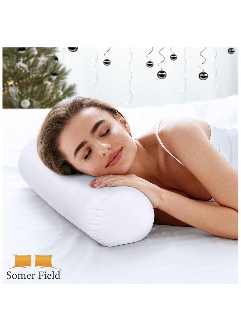 Somerfield Somer Field – Super Soft Fiber Filled Bedding Bolster, Quality Packed White Bed Pillow Insert 02 Pc - Indoor Decorative Pillows - Best Buy - White..(6 X 16 Inch)(15 X 40 CM)  - Image 2
