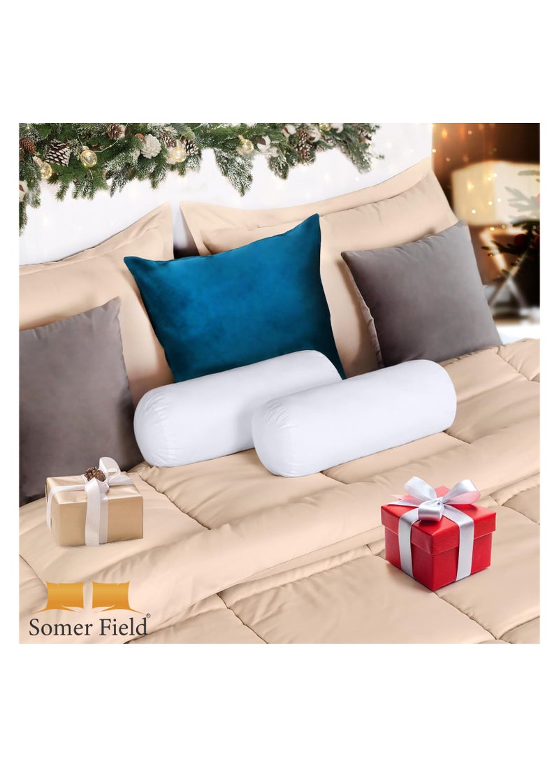 Somerfield Somer Field – Super Soft Fiber Filled Bedding Bolster, Quality Packed White Bed Pillow Insert 02 Pc - Indoor Decorative Pillows - Best Buy - White..(6 X 16 Inch)(15 X 40 CM)  - Image 4