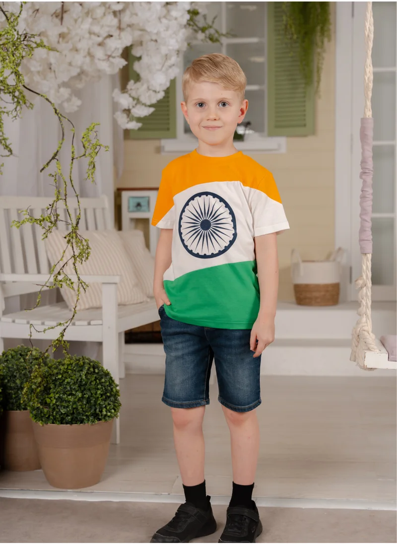 D'Daniela India Flag T-Shirt National Wear