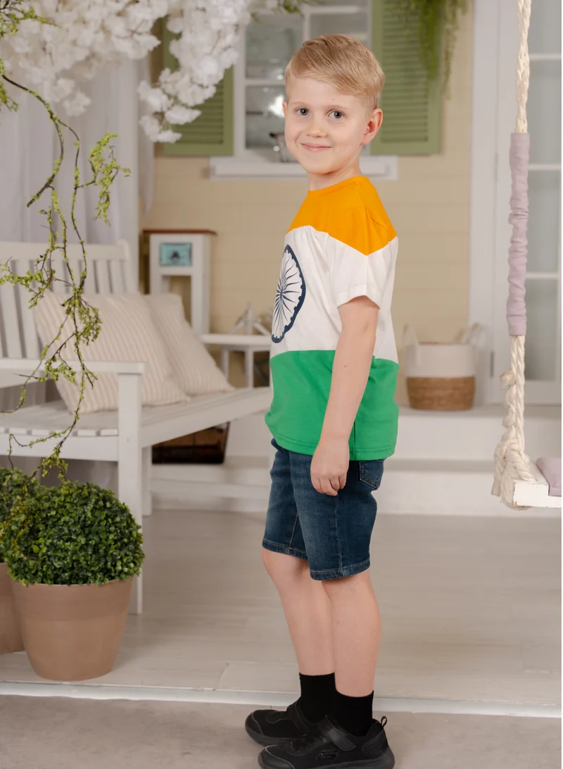 D'Daniela India Flag T-Shirt National Wear