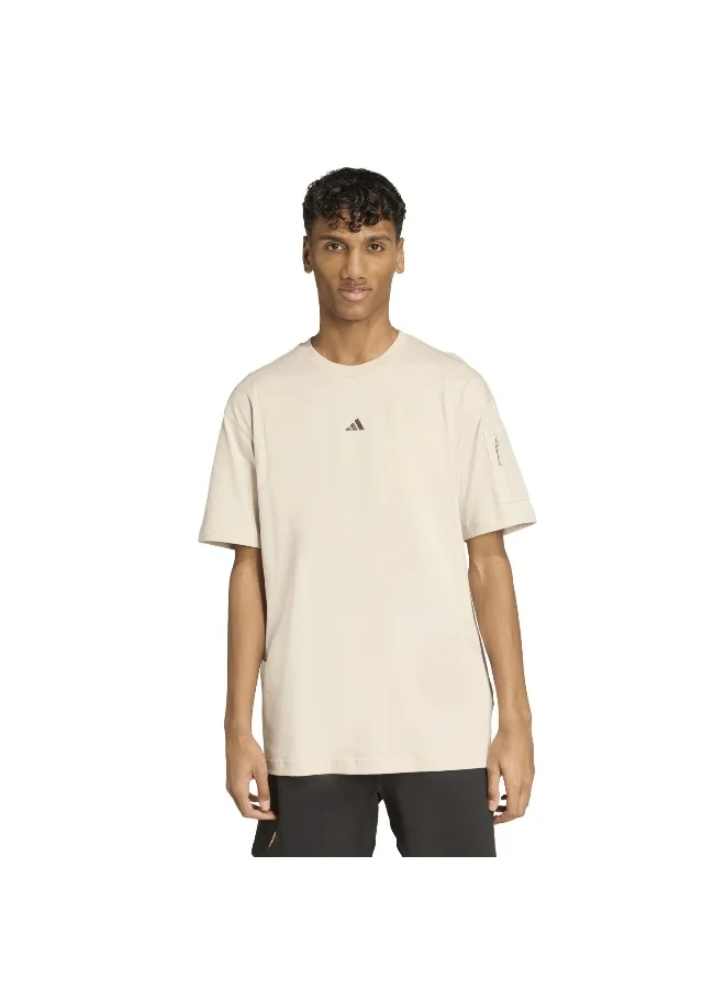 adidas Adidas M Fn Tee Beige T-Shirt (Short Sleeve) T-Shirts For Men