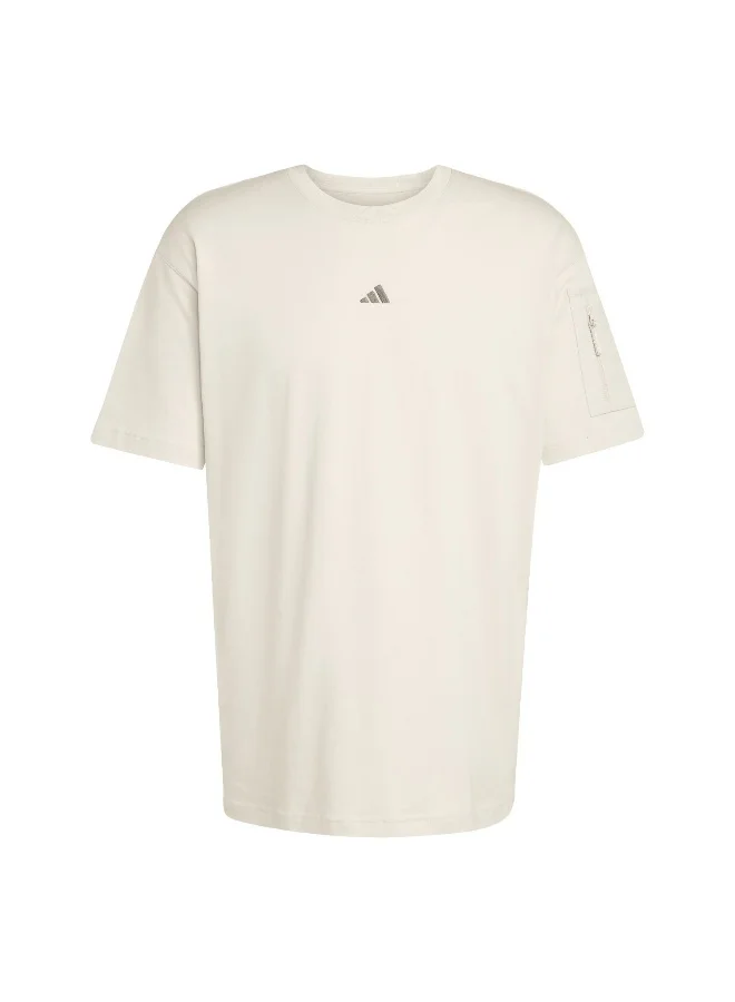 adidas Adidas M Fn Tee Beige T-Shirt (Short Sleeve) T-Shirts For Men