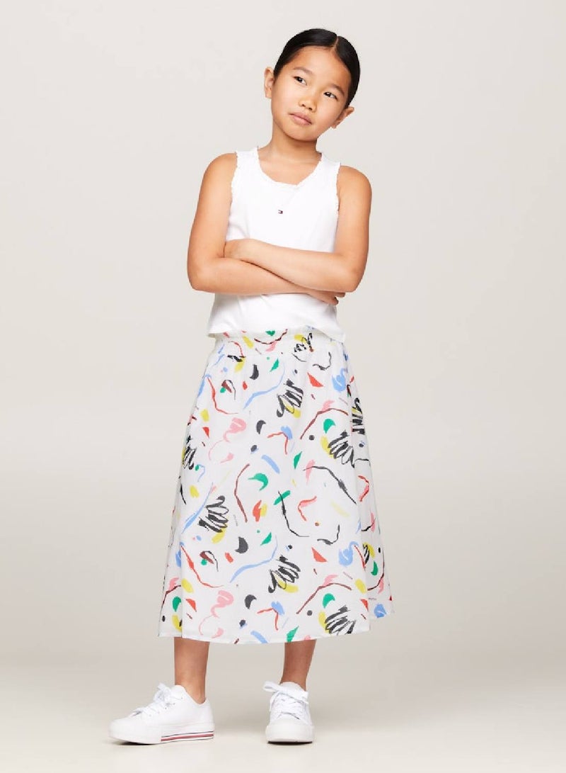 TOMMY HILFIGER Paperbag Waist Midi Skirt - Image 1