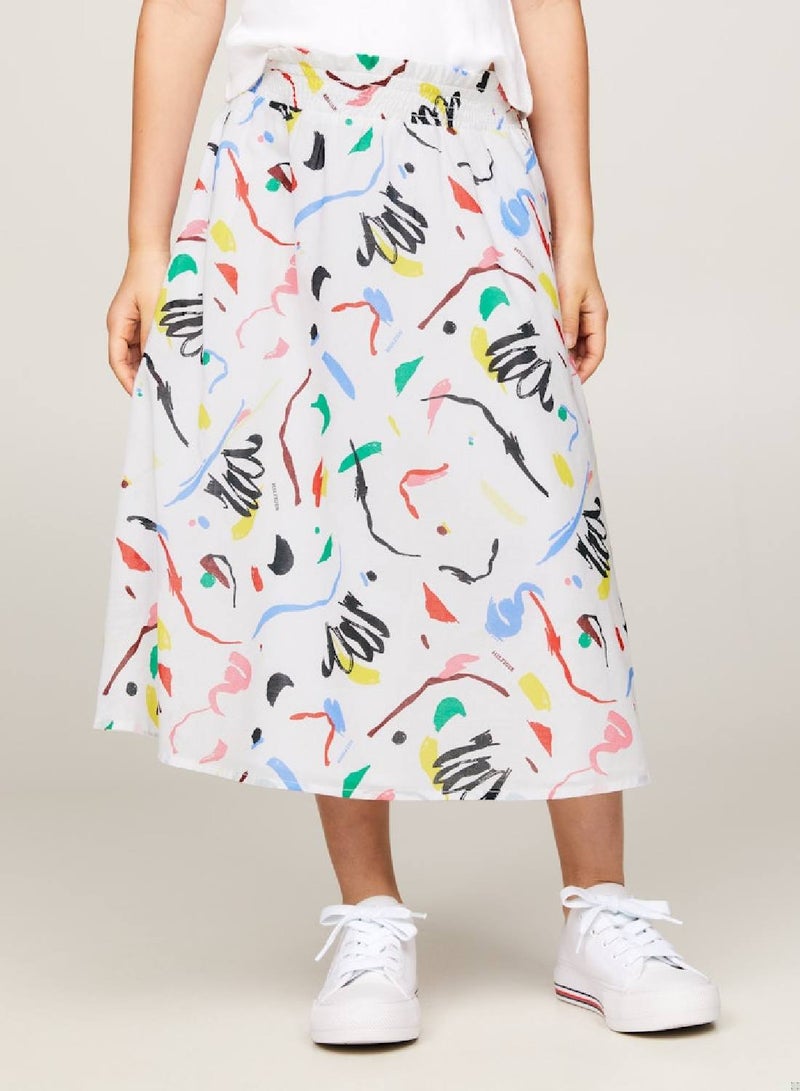 TOMMY HILFIGER Paperbag Waist Midi Skirt - Image 2