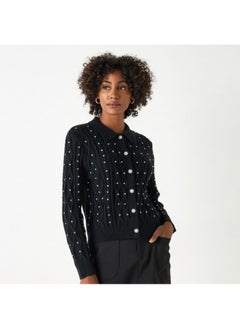 2Xtremz 2Xtremz Embellished Cardigan with Long Sleeves and Button Closure  - Image 2