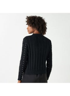 2Xtremz 2Xtremz Embellished Cardigan with Long Sleeves and Button Closure  - Image 1