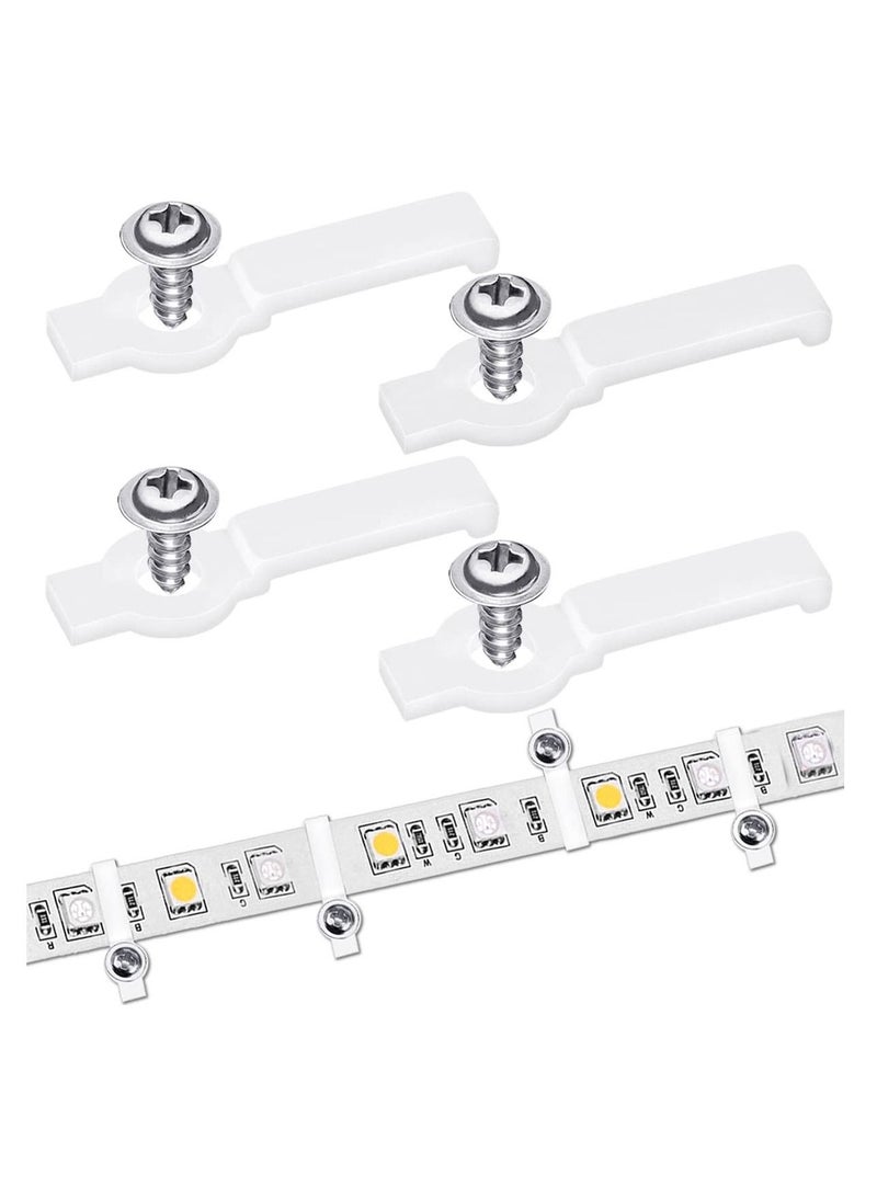 Y&D Strip Light Mounting Brackets Effortlessly Mount LED Strips with 200 Piece Clip and Screw Set Perfect for 10mm Wide Non Waterproof  - Image 1