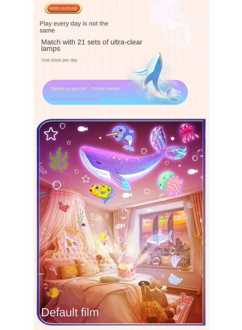 General Carousel Projection Light Gift Music Box Starry Sky Light  - Image 3