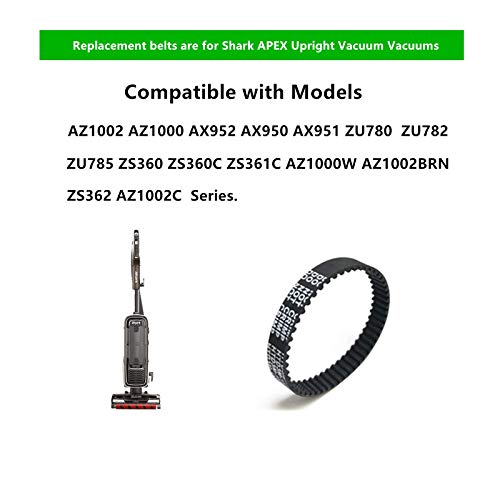 CPAI Replacement Belt for Shark AZ1002 Vacuum Cleaner, Compatible with Models: AZ1002, AZ1000, AX950, AX951, ZS362, ZS361C Series（2 Belt） - Image 2