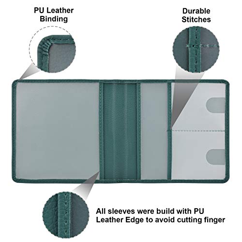Cacturism Car Registration and Insurance Holder Vehicle Glove Box Car Organizer Men Women Wallet Accessories Case for Cards Essential Document Driver License Dark Green - Image 5