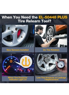 kingbolen KINGBOLEN EL-50448 Plus TPMS Relearn Tool for Ford GM Automotive Tire Pressure Monitor Sensor 315/433 MHz Reset Tool, 2 in 1 Relearn Tool for F150/Focus/Lincoln/Buick/Cadillac Vehicle  - Image 5