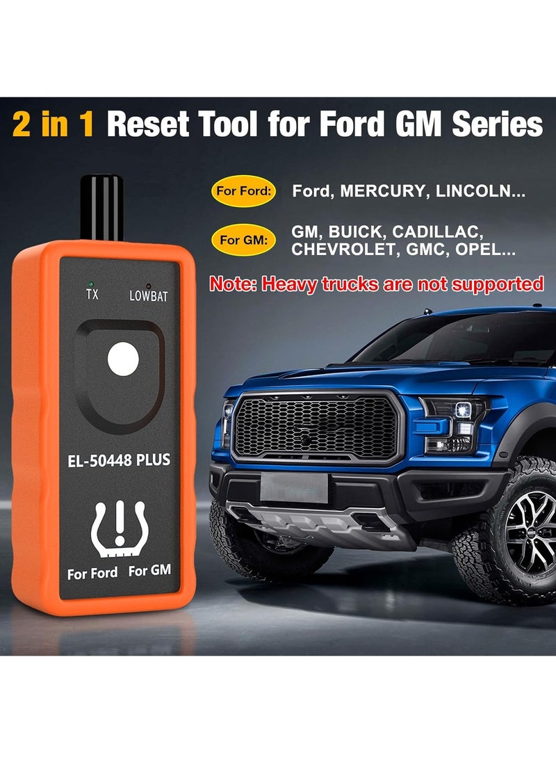 kingbolen - KINGBOLEN EL-50448 Plus TPMS Relearn Tool for Ford GM Automotive Tire Pressure Monitor Sensor 315/433 MHz Reset Tool, 2 in 1 Relearn Tool for F150/Focus/Lincoln/Buick/Cadillac Vehicle - Image 1